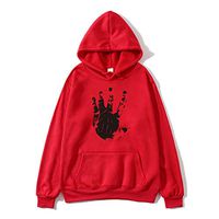 ❀HebeTop❀ Basic Lightweight Pullover Hoodie Sweatshirt for Women Red