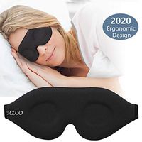 ZGGCD 3D Sleep Mask, New Arrival Sleeping Eye Mask for Women Men, Contoured Cup Night Blindfold, Luxury Light Blocking Eye Cover, Molded Eye Shade with Adjustable Strap for Travel, Nap, Yoga, Black