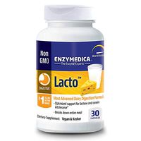 Enzymedica, Lacto, Enzyme Support for Digestive Relief From Lactose Intolerance, Vegan, Gluten Free, 30 capsules (30 servings)