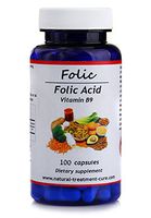 Hekma Center Pure Folic Acid - 100 Capsules for Pregnant Women and Folic Deficiency - Vegan