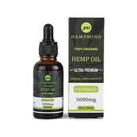 Hemp Oil Extract Ultra Premium -peppermit Flavor, 100% Organic Supplement -5000mg -for Pain & Stress & Anxiety Relief, Natural Hemp Drops -Helps with Better Sleep, Skin & Hair Reduce, Improve Health