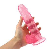 Female 7.87 Inch Black Waterproof Flexible Ultra Soft Reâlîštic Ðîl`dɔ Personal Relax Toy with Personal Body Women Handfree Good Choice (Color : Pink)