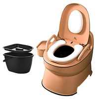 GHzzY Portable Bedside Toilet for Children,Elderly,Pregnant Women & Disabled - Portable Travel Toilet for Camping & Hiking,Gold