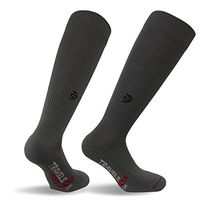 Travelsox TSS6000 The Original Patented Graduated Compression Performance Travel & Dress Socks With DryStat OTC Pairs, Grey, Small