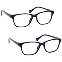 The Reading Glasses Company Black & Navy Blue Lightweight Readers Value 2 Pack Mens Womens Spring Hinges RR27-13 +2.50