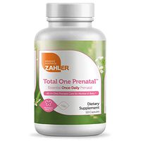 Zahler Total One Prenatal, Contains Folic Acid and Iron, an All-Natural Complete Pregnancy and Breastfeeding Multivitamin Supplement, Just One Capsule a Day,Certified Kosher, 120 Capsules
