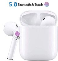 KINGSUMMIT Wireless Headset Bluetooth 5.0 Touch Control Headphones Waterproof, Anti-Sweat, Noise, Handsfree, Earphones, Dual Microphone, 3D Stereo Bluetooth Headphon for Most Smart Android and iOS