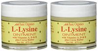 Basic Organics L-Lysine Lip Ointment, 0.875 oz (2 Pack)
