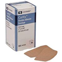 COVIDIEN Adhesive Strip Curity Fabric 2 X 3.75" Rectangle Tan (#44102, Sold Per Box)