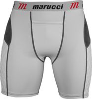 Marucci Youth Elite Padded Slider Shorts with Cup, X-Large, White
