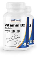 Nutricost Vitamin B2 (Riboflavin) 400mg, 120 Capsules (2 Bottles)