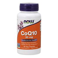 NOW Supplements, CoQ10 30 mg, Pharmaceutical Grade, All-Trans Form produced by Fermentation, 60 Veg Capsules