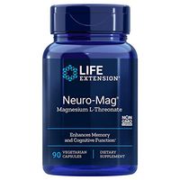Life Extension Neuro-Mag Magnesium L-Threonat Vegetarian Capsules, 90 Count (90)