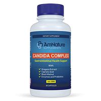Acidophilus Candida Complex (Non-GMO) with Probiotics and Enzymes Natural Gastrointestinal Health Support with Caprylic Acid, Oregano Oil & Black Walnut, 60 Capsules