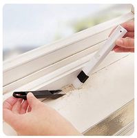Window Groove Cleaning Brush, 2 in 1 Hand Held Groove Gap Cleaning Tools for Door Window Track Corner Gap Crevices, Air Conditioning Shutter, Car Vents, Keyboard Cleaning Brushes Dust Shovel (1 Set)