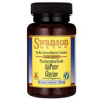 Swanson Amino Acid Ajipure Glycine Pharmaceutical Grade 500 Milligrams 60 Veg Capsules