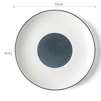 AXZHYX Bowl Creative Ceramic Plate Round Fruit Salad Dish Dessert Plate Home Bowl Hotel Tableware Home Noodles Boiled Fish Soup Bowl (Color : One)