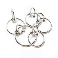 Jinqian Single Bead Hook Pénis Ring Tǐme Dèlay Riñg Mën's Mêtal Double Bead Pënis Ring Enhancing Adūlt Sxx Toy for Male (Ring Inner Diameter: 25mm)