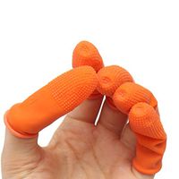 NEW 100pcs Protective Antislip Fingertips Gloves Latex Rubber Finger Cots Antistatic Gloves Workplace Safety Supplies