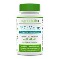 PRO-Moms: Prenatal Probiotics for Pregnant and Nursing Women - Recommended with Prenatal Vitamins - 6 Targeted Strains - 15x More Effective - for Mom and Baby - Helps Produce Folic Acid