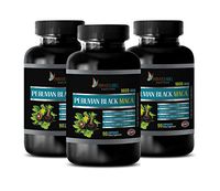 Endurance Supplements for Athletes - Peruvian Black MACA 1000 MG - Pure and Potent Ingredients - maca Dietary Supplement - 3 Bottles 270 Vegetable Capsules
