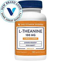 The Vitamin Shoppe LTheanine 100MG, Clinically Studied Ingredient, Supports Relaxation Stress (120 Capsules)