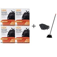 4 Pack 50 gal. Extra Large Clear Trash Bags (50-Count)