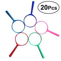 TOYMYTOY 20Pcs Colorful Magnifying Glasses Plastic Handheld Magnifiers Kids Party Favors