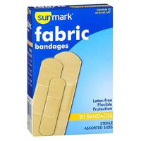 Sunmark Fabric Bandages Assorted Sizes - 30 ct