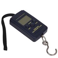 Feccile Backlight/Not Backlight 40kg Digital Scale Portable Hanging Hook Scale with Hoisting Rope Spring for Home Farm Hunting Outdoor Heavy Luggage (Black, Not Backlight)