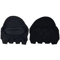 Women's Forefoot Pads,Fingerless Half Socks Five Toes Floor Socks Foot Care Soft Pad (2 Pairs Black)