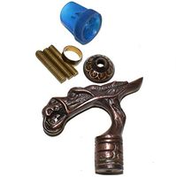 Eve.Store Solid Brass Dragon Head Handle Brown Wooden Cane Walking Stick