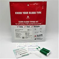 Eldoncard Blood Type Test (Complete Kit) - Air Sealed Envelope, Safety Lancet, Micropipette, Cleansing Swab