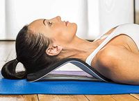 Yoga Stretch Board - Posture Therapy Support - Ergonomic Lumbar Support for Home, Office, Car & Travel - Relieve & Prevent Lower, Neck & Disc Pain (Black)