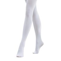 STELLE Girls' Ultra Soft Pro Dance Tight/Ballet Footed Tight (Toddler/Little Kid/Big Kid), White, L