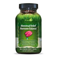 Irwin Naturals Menstrual Relief Hormone Balance - Plant-Based PMS Symptom Support Supplement - 84 Liquid Softgels
