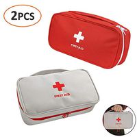 iMapo 2 Pack Travel First Aid Pouch Multifunction Emergency Medicine Storage Bag Pills Drugs Package Container for Outdoor Activities Camping Hiking (Bag ONLY)