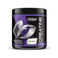 Muscle Feast Creapure Creatine Monohydrate Powder | Premium Pre-Workout or Post-Workout | Easy to Mix, Gluten-Free, Safe and Pure, Kosher Certified (300g, Grape)