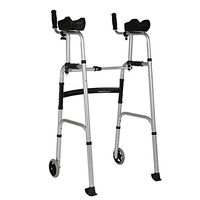 Luckya Four-Legged Walker Lightweight Folding Lower Limb Training Elderly Walker Home Aluminum Walker Non-Slip Walking Stick with Hospital