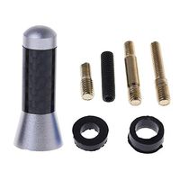 Small-Chipinc - 3.5cm Car Styling Roof Antenna Enhanced Signal Carbon Fiber Screw Metal Short Stubby Mast Antenna For Benz Mazda For Honda Drop