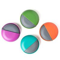 LazyMe Decorative Pill Box for Purse Locking Small Daily Case (Group, 4)