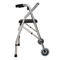 Folding Elderly Walker - 2 Wheel Rollator Medical Rolling Walker with Seat - Mobility Aid for Adult, Senior and Handicapped Max 150kg(330 lbs)