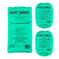 Heat Wave Instant Reusable Heat Pack (Medium 5x9”) Plus Heat Wave Instant Reusable Hand Warmers (2-Pack) – for Muscle Aches, Click Heat - Premium Medical Grade - Made in USA