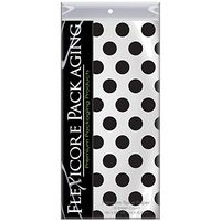 Flexicore Packaging | Black Polka Dot Gift Wrap Tissue Paper | Size: 15 Inch X 20 Inch | Count: 10 Sheets | Color: Black | DIY Craft, Art, Wrapping, Decorations