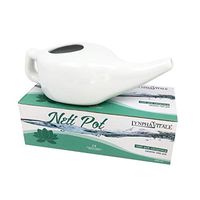 Ceramic Neti Pot Sinus Rinse – Lead Free - 180 ml - Medical Device - Sinusitis Treatment and Relief – Nasal Washing and Cleansing – Ayurvedic Remedy for Sinusitis