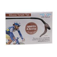 GMS Optical® High Quality Form Fitting Softest Silicone Temple Tips - for Sports & Active Eyeglass Retainers, Ear Hooks, Ear Locks for Eyeglasses Color Brown (2 Pair)