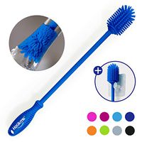 Holikme Silicone Bottle Brush Bottle Cleaner for your Bottles Vase and Glassware Best Water Bottle Cleaning Brush for Washing Containers Blue