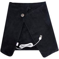 Hemgk Winter Electric Heating Pads, Auto Shut Off Heated Warm Shawl, Soft Heated Wrap Heating Blanket Pad,for Back Pain, Neck and Shoulders, Cramps, for Adults, Men, Women, Cats, Dogs (Black)