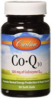 Carlson - Co-Q10, 300 mg of CoEnzyme Q10, Promotes Normal Energy Production & Heart Function, 30 soft gels