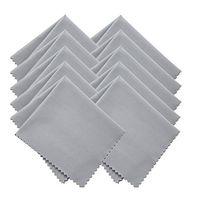 10 PACK - Grey - Microfiber Cleaning Cloth for all Soft Surfaces, Cleaning Lenses, Glasses, TV Screens, Mobile Phones, Computers, Camera Lenses, Pianos and Other Instruments (6x7 inches / 15 cm x 18 c